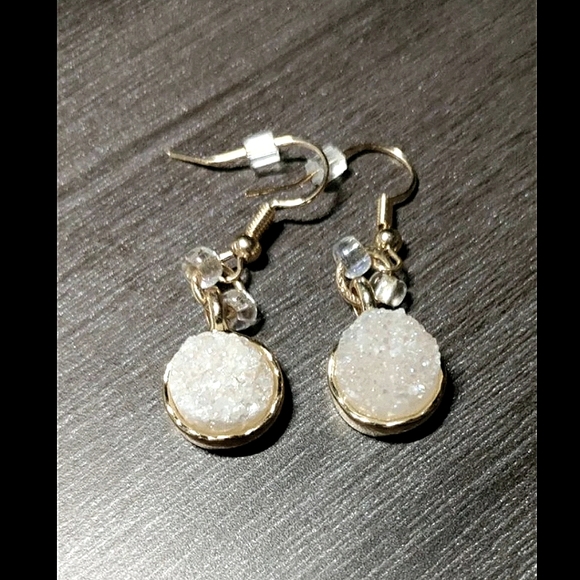 Druzy Crystal Earrings - Picture 1 of 2